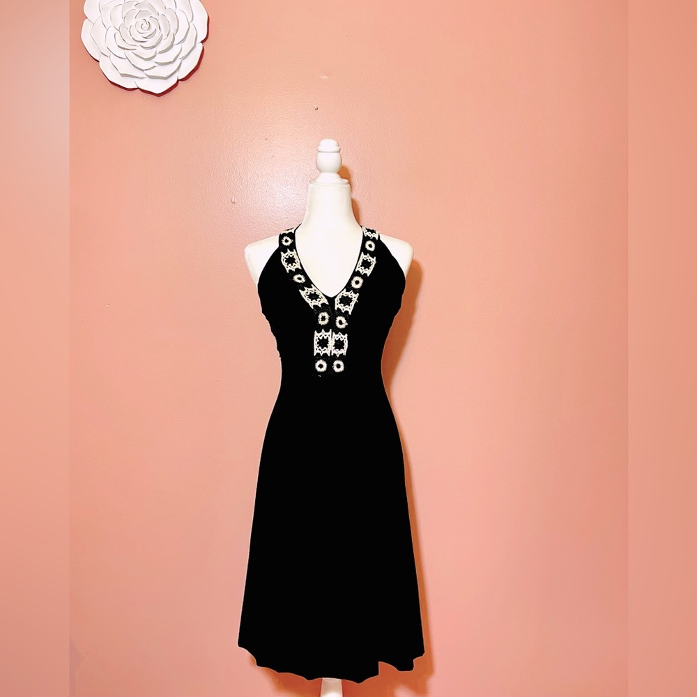 B. Darlin Embroidered V-Neck High-Low Dress